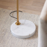 Wallmere Modern Floor Lamp with Antique Brass Finish and