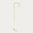 Wallmere Modern Floor Lamp with Antique Brass Finish and