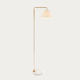 Wallmere Modern Floor Lamp with Antique Brass Finish and