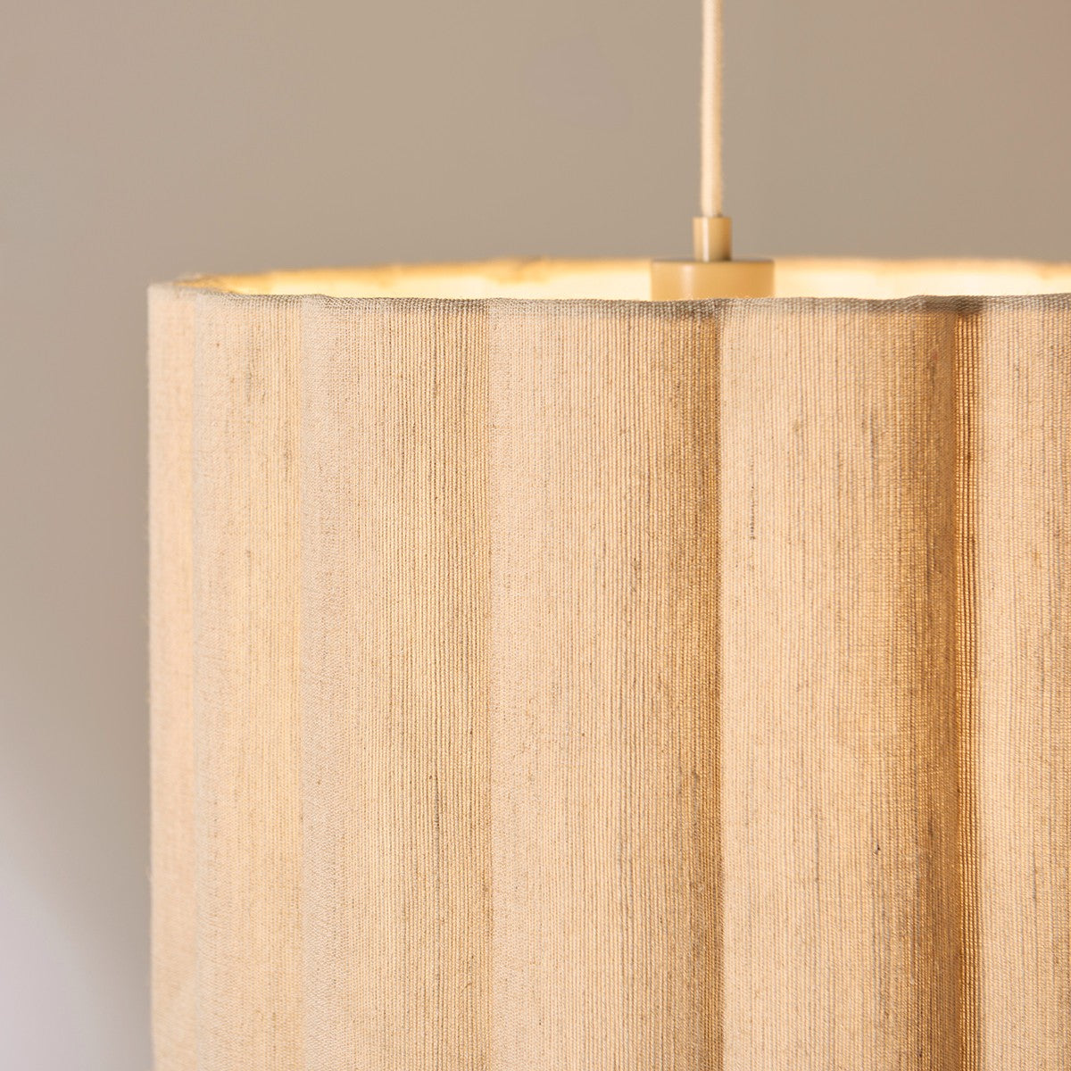 Orlin Wooden Ceiling Light with Scalloped Ceiling Lamp Shade