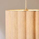 Orlin Wooden Ceiling Light with Scalloped Ceiling Lamp Shade