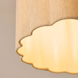 Orlin Wooden Ceiling Light with Scalloped Ceiling Lamp Shade