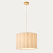 Orlin Wooden Ceiling Light with Scalloped Ceiling Lamp Shade