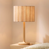 Orlin Wooden Table Lamp with Natural Lamp Shade
