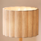 Orlin Wooden Table Lamp with Natural Lamp Shade