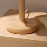 Orlin Wooden Table Lamp with Natural Lamp Shade