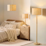 Orlin Wooden Table Lamp with Natural Lamp Shade