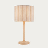 Orlin Wooden Table Lamp with Natural Lamp Shade
