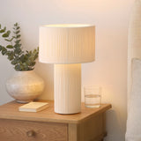Joseph Cream Table Lamp with Natural Lamp Shade