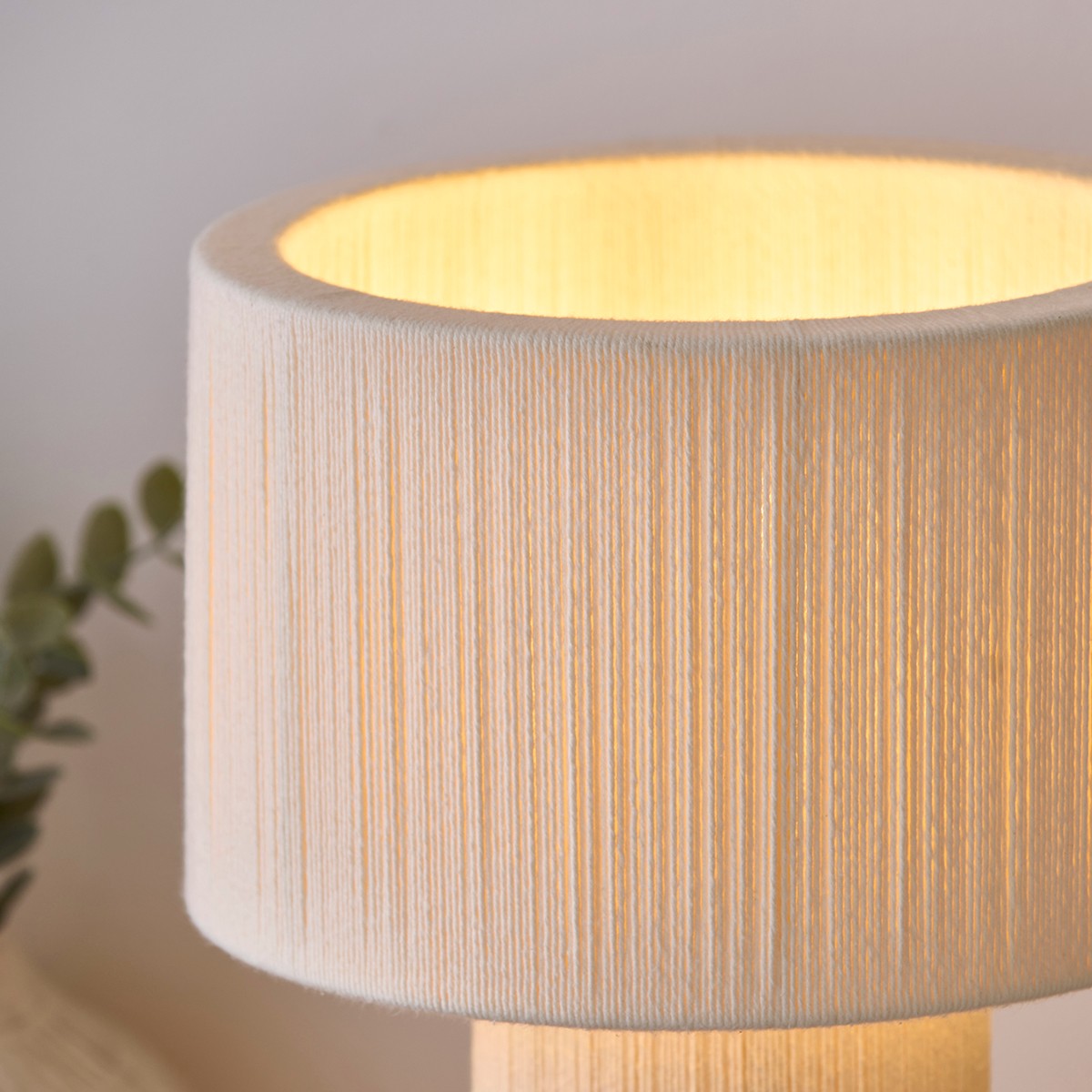 Joseph Cream Table Lamp with Natural Lamp Shade