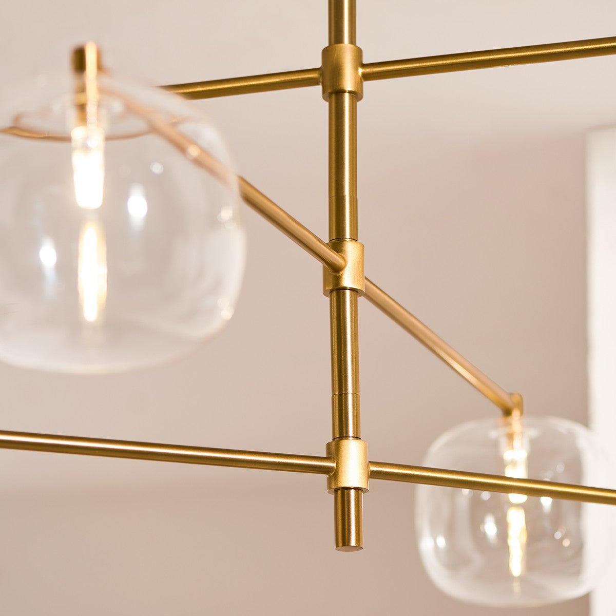 Osla 6 Light Glass Pendant Light with Antique Brass