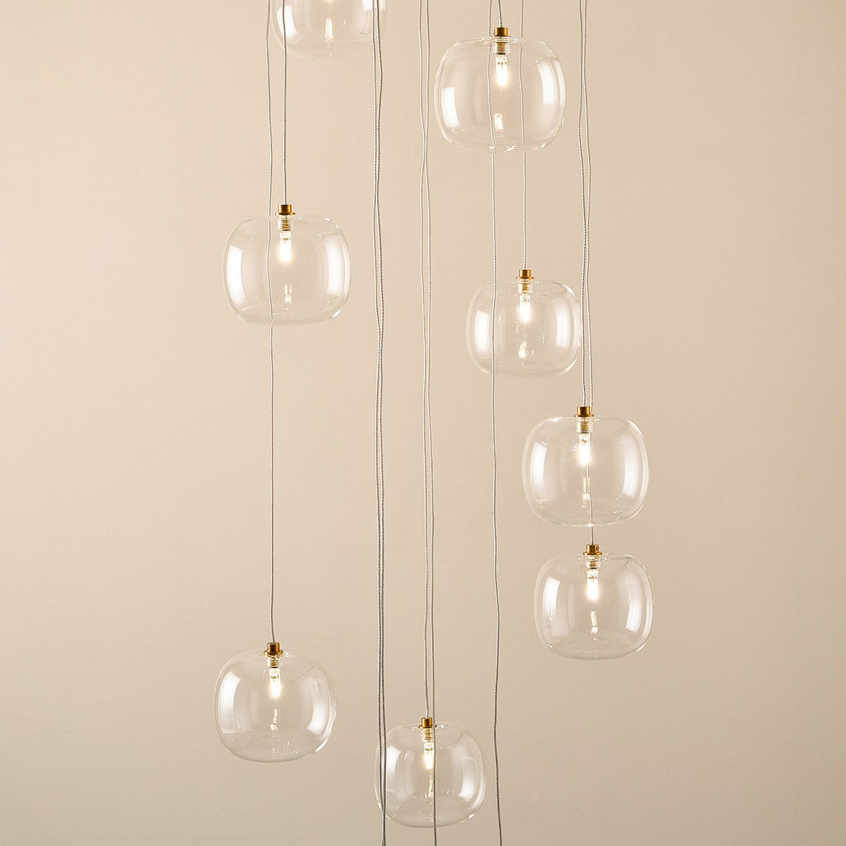 Osla 12 Light Giant Ceiling Light with Antique Brass