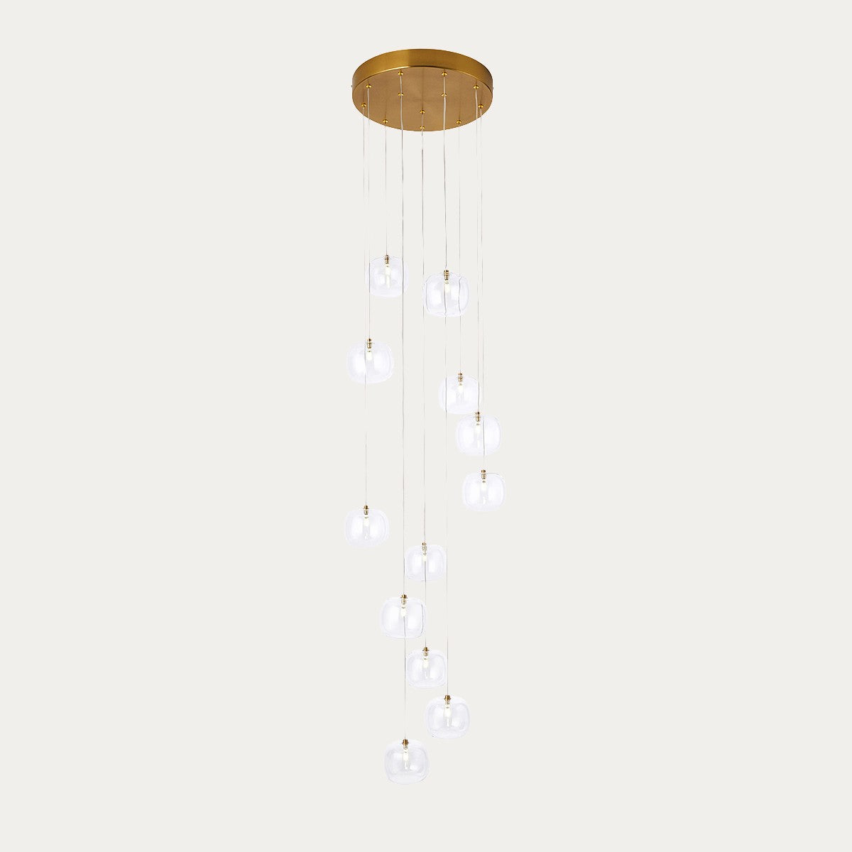 Osla 12 Light Giant Ceiling Light with Antique Brass