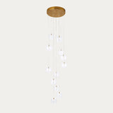 Osla 12 Light Giant Ceiling Light with Antique Brass