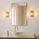 Radley Bathroom Wall Light in Antique Brass with Ribbed Glass