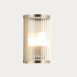 Radley Bathroom Wall Light in Antique Brass with Ribbed Glass