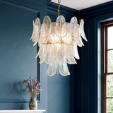 Auburn 4 Light Leaf Pendant Light with Antique Brass