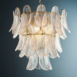 Auburn 4 Light Leaf Pendant Light with Antique Brass