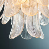 Auburn 4 Light Leaf Pendant Light with Antique Brass