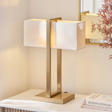 Sonoma Brass Table Lamp with Off White Light Shade