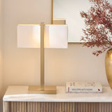 Sonoma Brass Table Lamp with Off White Light Shade