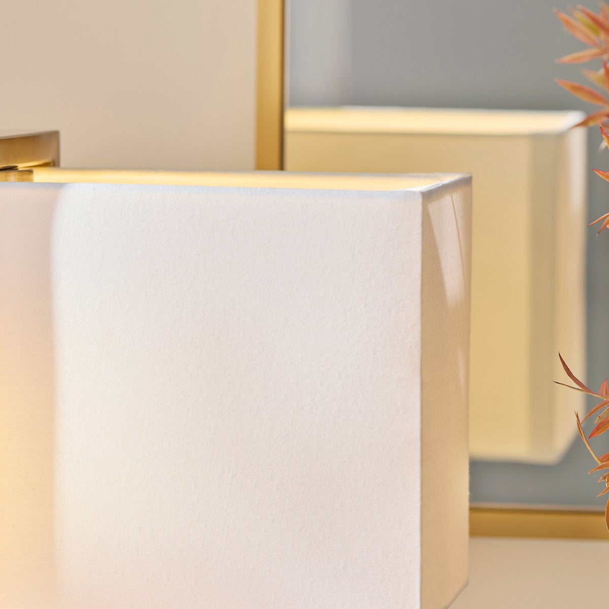 Sonoma Brass Table Lamp with Off White Light Shade