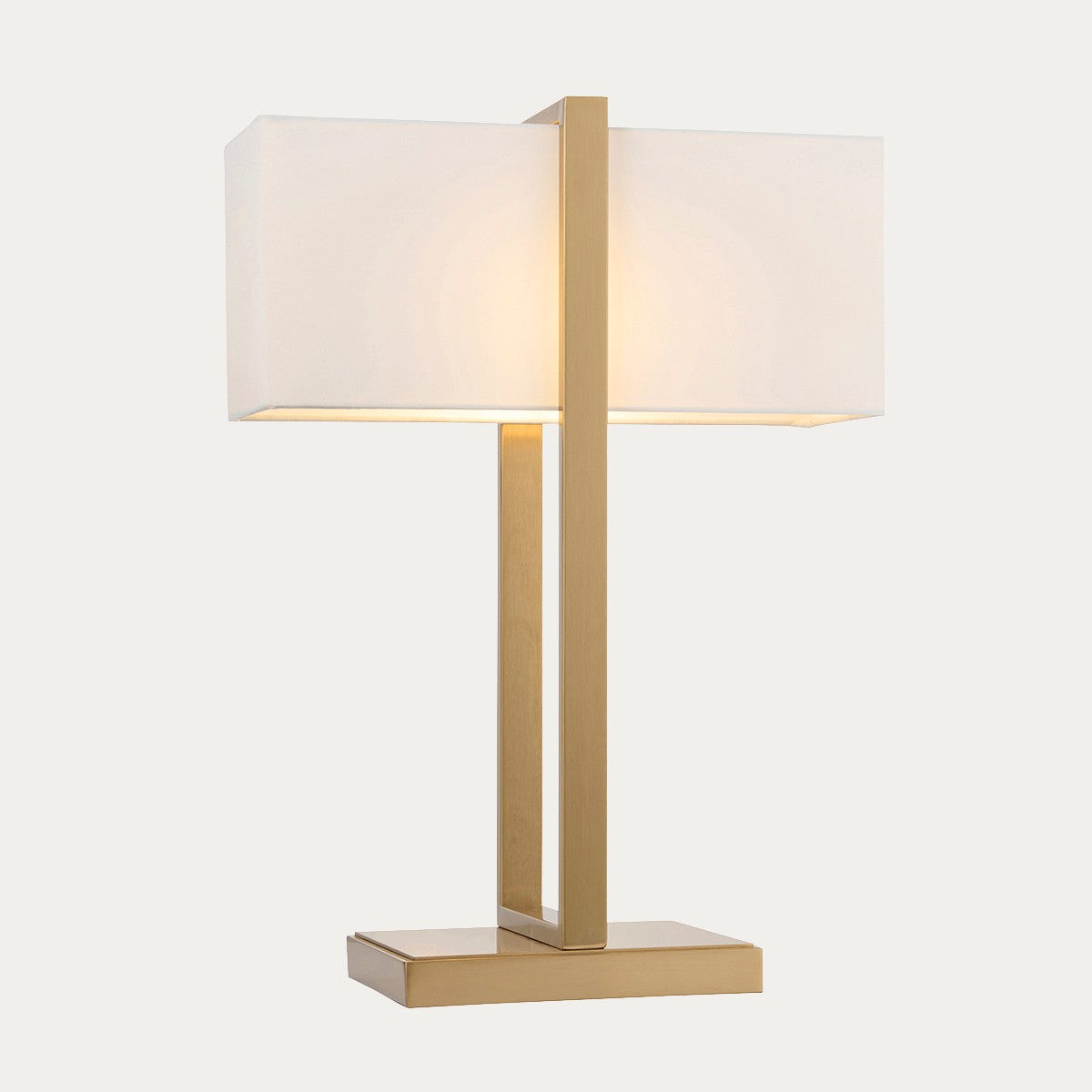 Sonoma Brass Table Lamp with Off White Light Shade