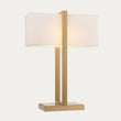 Sonoma Brass Table Lamp with Off White Light Shade