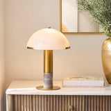 Gretel Small Table Lamp with Vintage Brass and Marble Finish