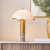 Gretel Small Table Lamp with Vintage Brass and Marble Finish