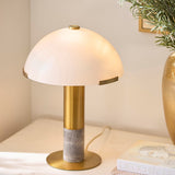 Gretel Small Table Lamp with Vintage Brass and Marble Finish