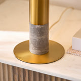 Gretel Small Table Lamp with Vintage Brass and Marble Finish