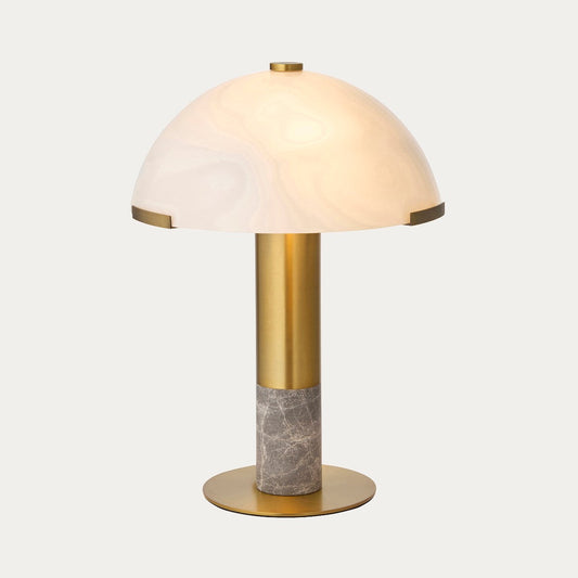 Gretel Small Table Lamp with Vintage Brass and Marble Finish