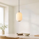 Elvora Opal Ribbed Glass Pendant Light in Brushed Brass