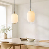 Elvora Opal Ribbed Glass Pendant Light in Brushed Brass