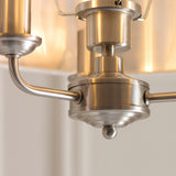 Brushed Chrome Plate & Natural Fabric