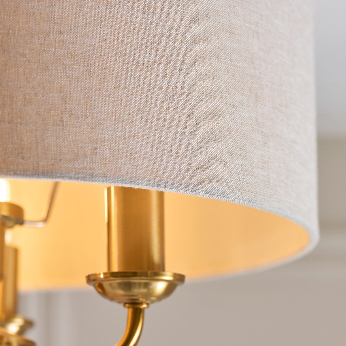 Vintage Brass & Natural Linen