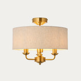 Vintage Brass & Natural Linen