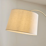 Carson Large Floor Lamp with Natural Fabric Lamp Shade