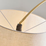 Carson Large Floor Lamp with Natural Fabric Lamp Shade