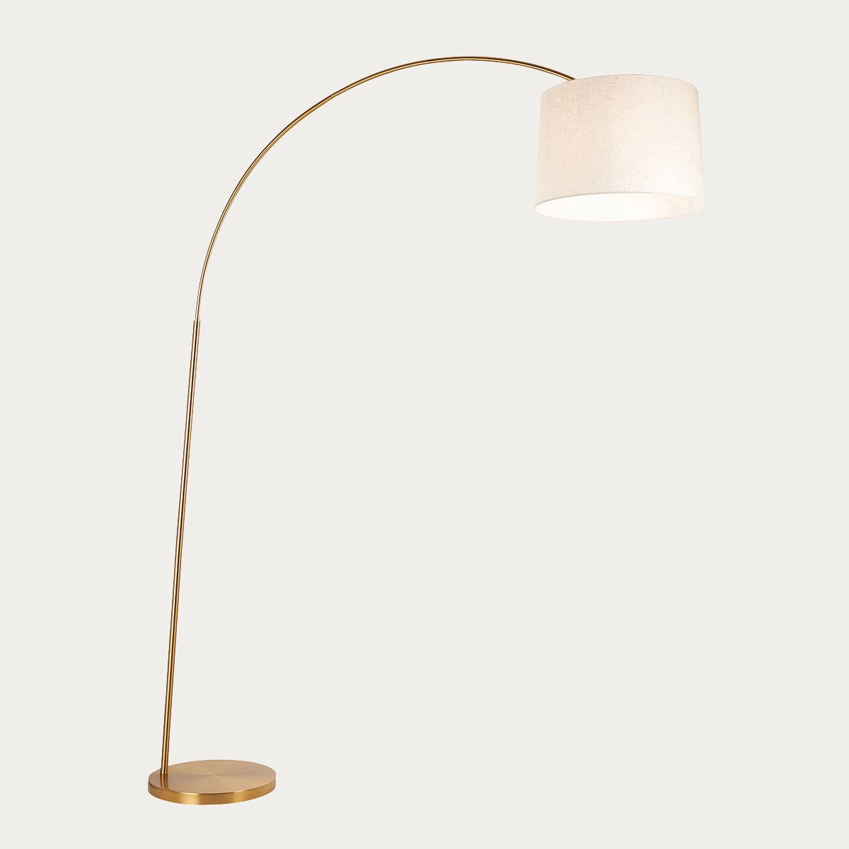 Carson Large Floor Lamp with Natural Fabric Lamp Shade