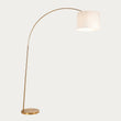 Carson Large Floor Lamp with Natural Fabric Lamp Shade