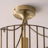 Antara Flush Mount Ceiling Light with Antique Brass and Clear Glass