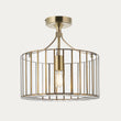 Antara Flush Mount Ceiling Light with Antique Brass and Clear Glass