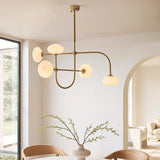 Oldwick 5 Light Mid Century Style Pendant Light with Opal Glass