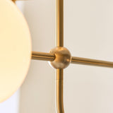 Oldwick 5 Light Mid Century Style Pendant Light with Opal Glass