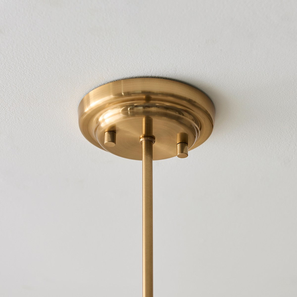 Elvora Opal Ribbed Glass Large Pendant Light in Brushed Brass