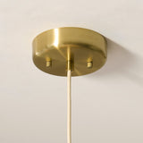 Ivetta Large Scalloped Shade Vintage Pendant Light in Brushed Brass