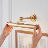 Kesa Battery Operated Picture Light in Warm Brass Finish