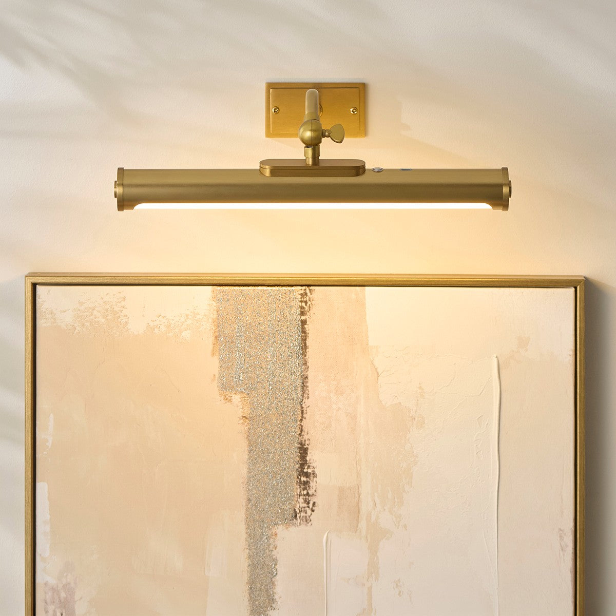 Maren Rechargeable Picture Light in Warm Brass